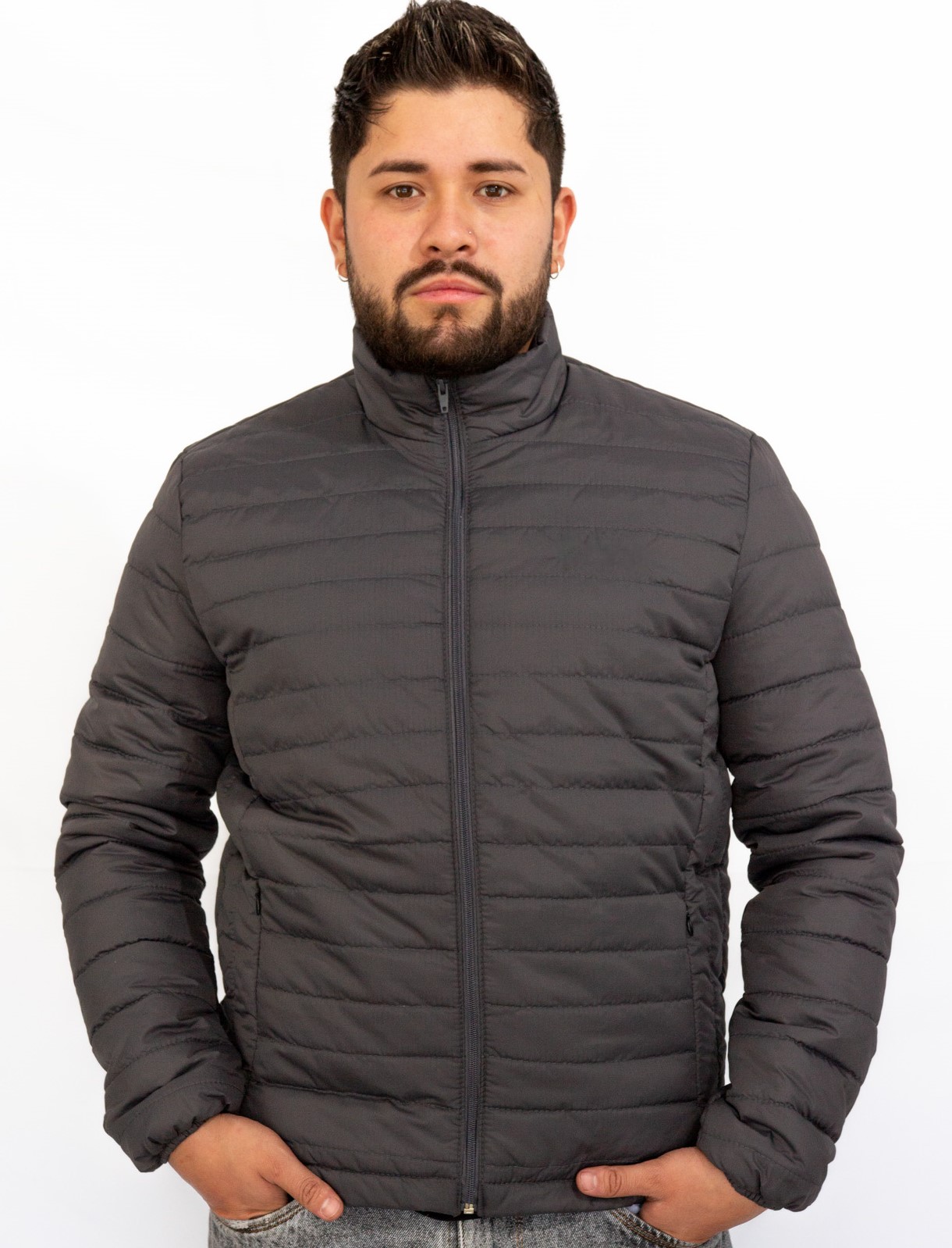 chaqueta invierno para caballero gris - Imagen 3