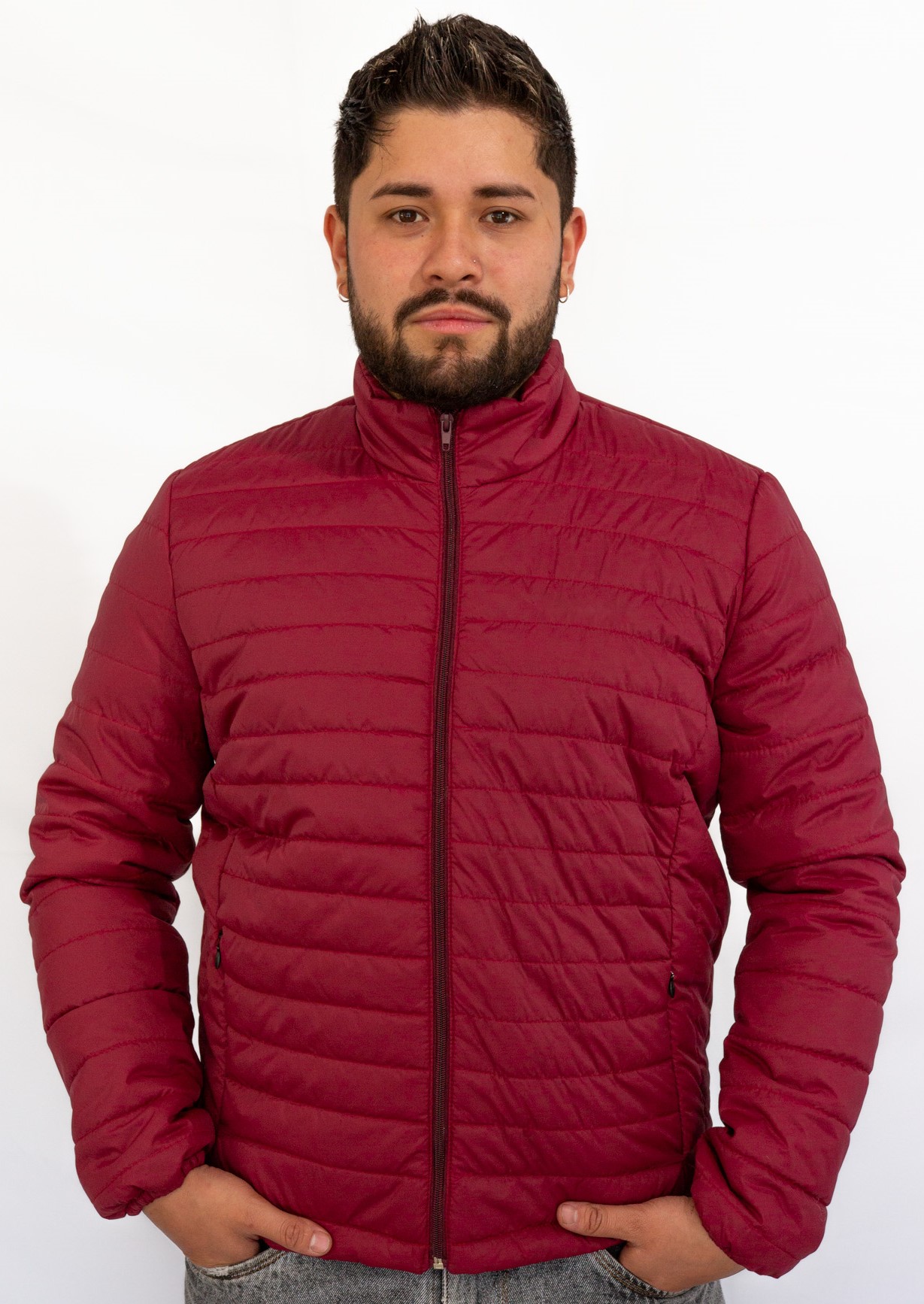 chaqueta invierno para caballero vinotinto - Imagen 4