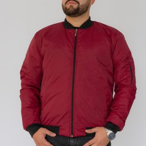 chaqueta tipo piloto o bomber para caballero vinotinto