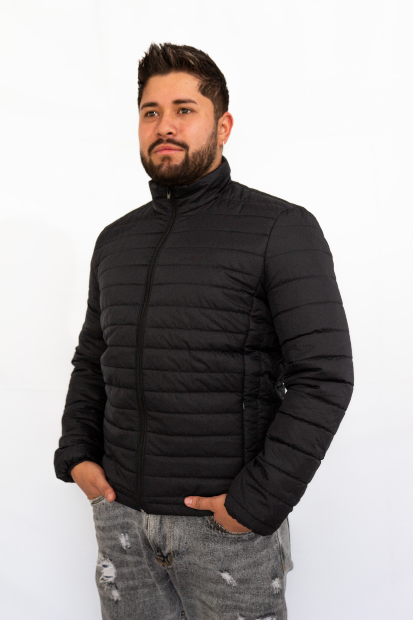 chaqueta invierno para caballero color negro - Imagen 4