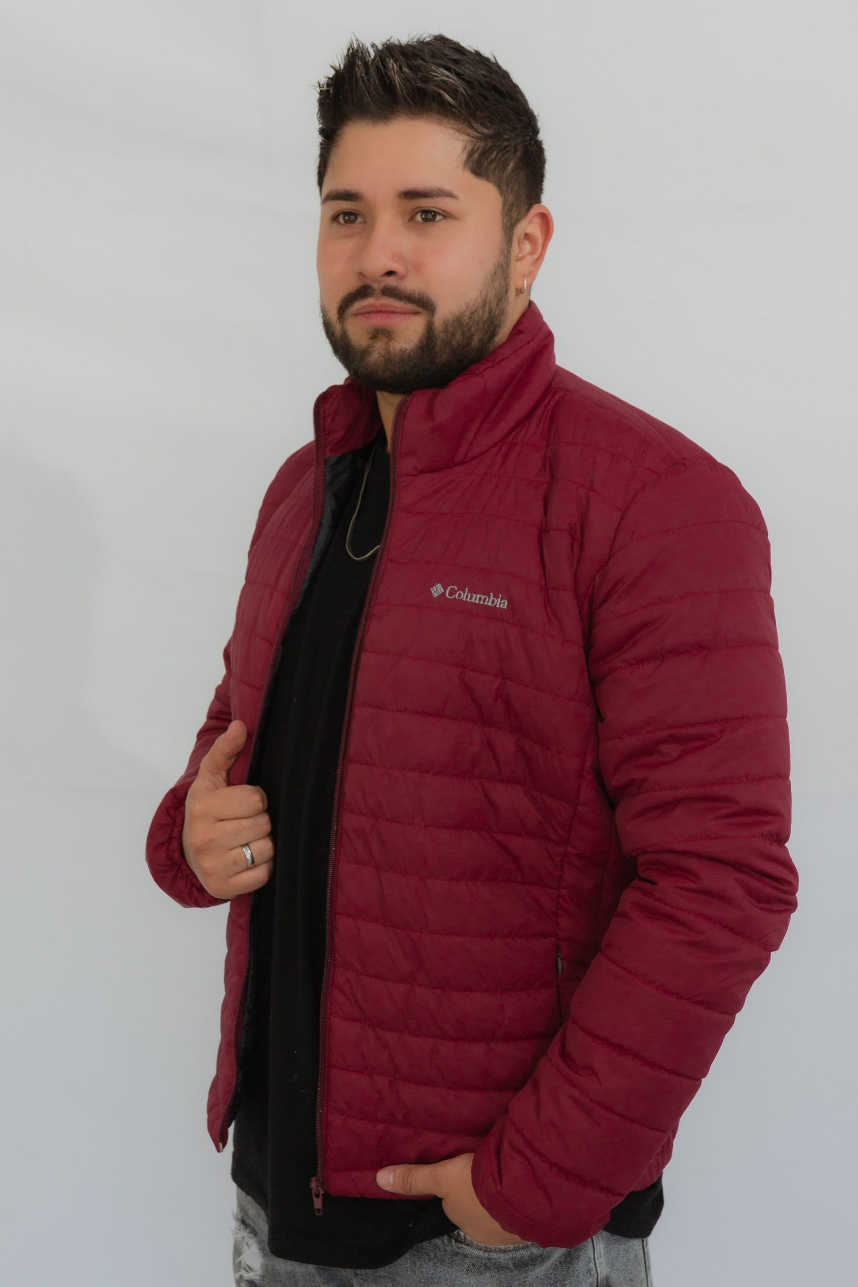 chaqueta invierno para caballero vinotinto - Imagen 2