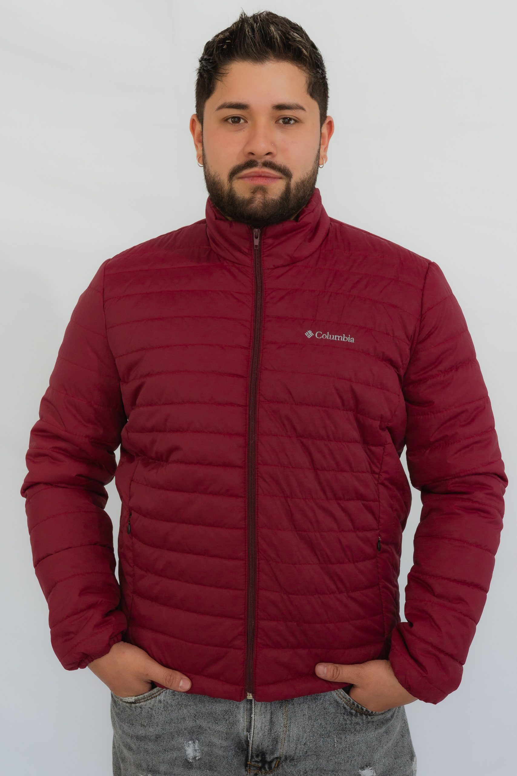 chaqueta invierno para caballero vinotinto