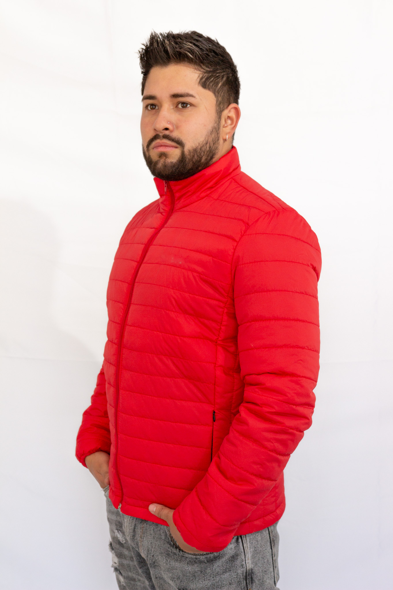 chaqueta invierno para caballero roja - Imagen 4