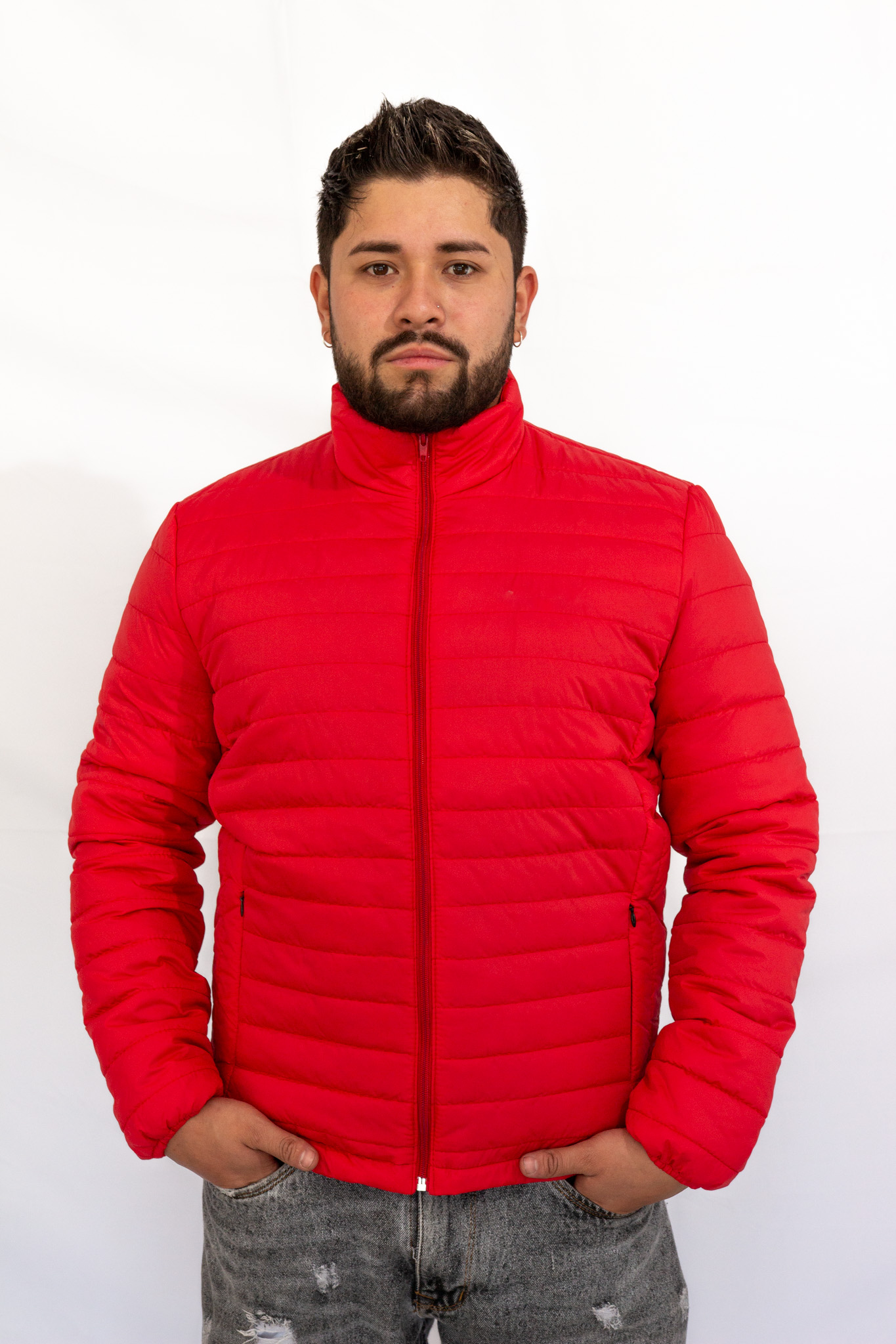 chaqueta invierno para caballero roja - Imagen 5