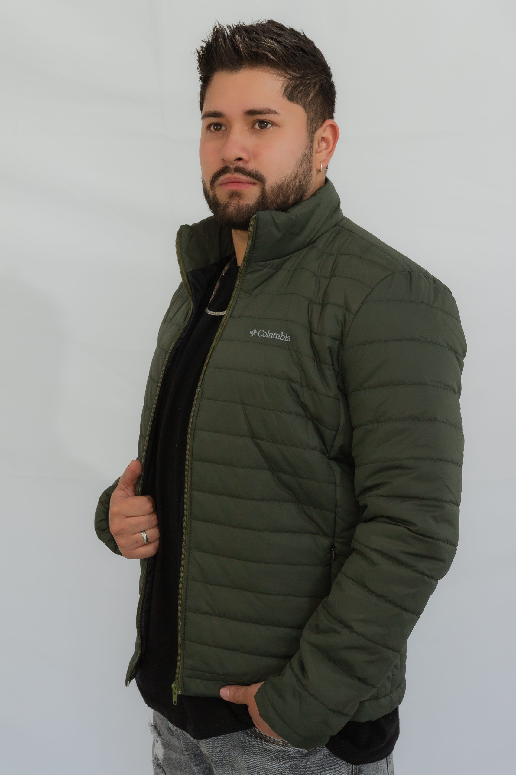chaqueta invierno para caballero verde - Imagen 2