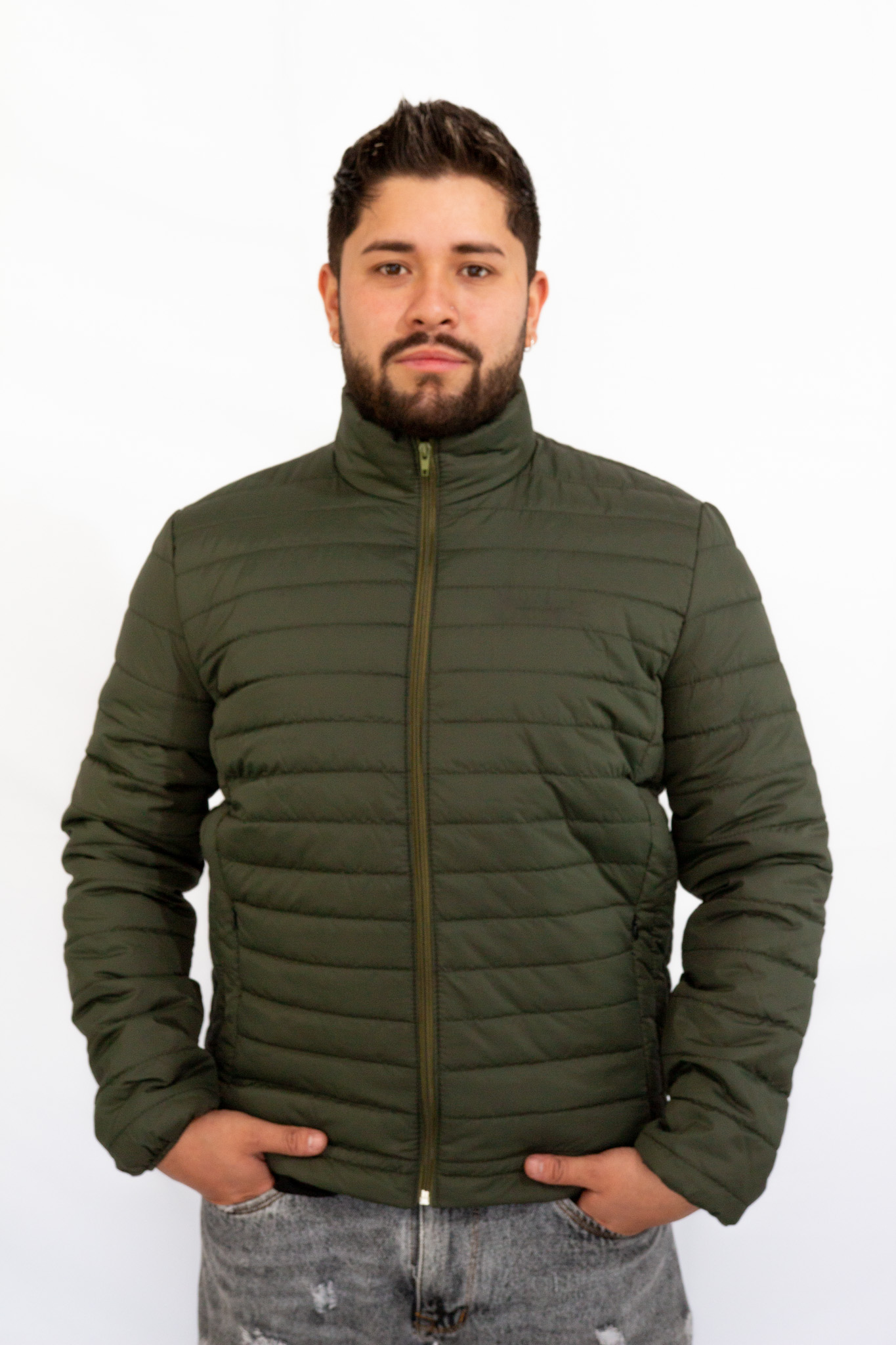 chaqueta invierno para caballero verde - Imagen 4