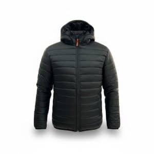 chaqueta impermeable con capucha removible color negro